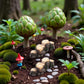 2Pcs Miniature Resin Stump Micro Landscape Fairy Garden Ornament Mini Doll House Outdoor Landscape Decor Outdoor Statues Garden Sculptures Outdoor