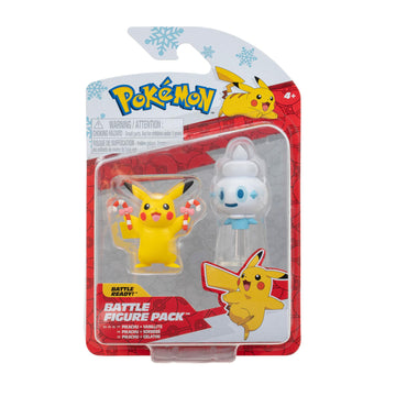 Pokémon PKW3028 Battle Figure Pack Winter Pikachu & Gelatini Official Figure Set