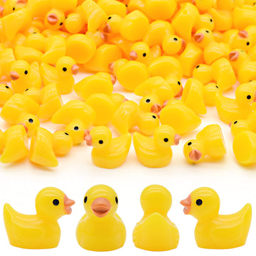 Yuronam 70 Pcs Yellow Mini Resin Ducks