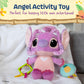 Kids Preferred Disney Baby Lilo and Stitch Angel On The Go Activity Toy with Teether Rings, On The Go Clip, Crinkle Texture, and Mirror
