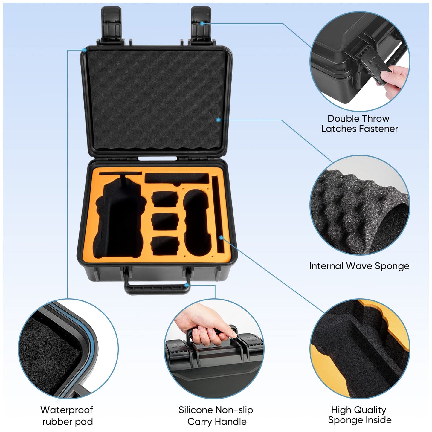 GAGITERVR Hard Carrying Case for DJI Air 2S / Mavic Air 2 Drone and More Accessories, Waterproof and Anti-drop All-round Protection(Not Include Drones