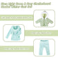 Rakki Dolli Doll Clothes 3 Pc. Set Light Green Grey Plaid Hooded Thick Coat Checkerboard Jacket with Long Sleeve, Warm Doll Outfit Hoodie Snowsuit