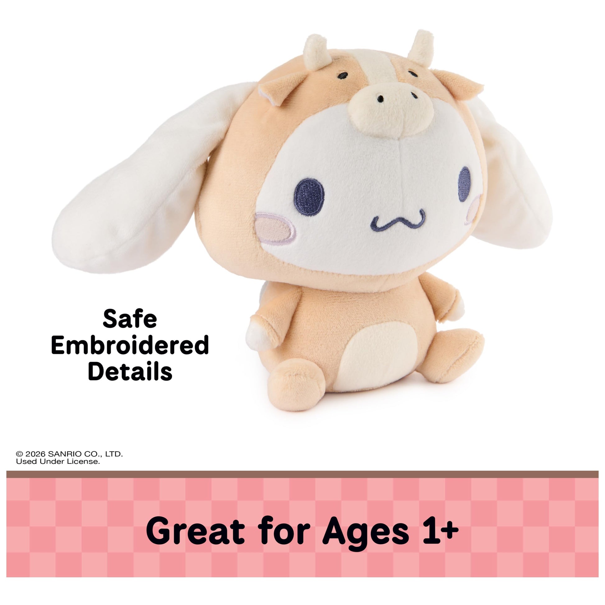 GUND Sanrio Cinnamoroll 6-Inch Plush Toy in Rodeo Bull Outfit for Ages 1+