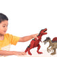 Animal Planet Electronic Dinosaur Battle Set - Light-Up Roaring T. Rex & Spinosaurus with Action Figure - Dinosaur Toys for Kids Ages 3+