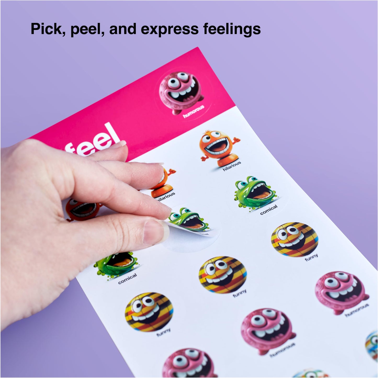 Emotional Intelligence Sticker Pack - Educational Emotion Expression Stickers, SEL Social Emotional Learning Tools, Visual Feeling Labels