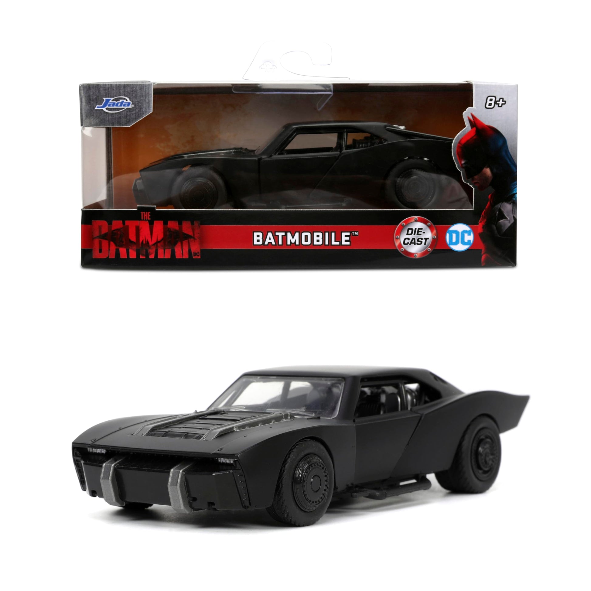 Jada The Batman Batmobile 2022 - Hollywood Rides Die-Cast Model Car Toys - 1:32 Scale, Durable Build - Collectible Toy for Kids and Fans