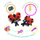 HoneyToys 720Pcs 24 Colors Creative Pipe Cleaners Chenille Stem 100Pcs Wiggle Eyes 69Pcs Pompoms 100Pcs Stickers, Pipe Cleaners Pompoms for Arts