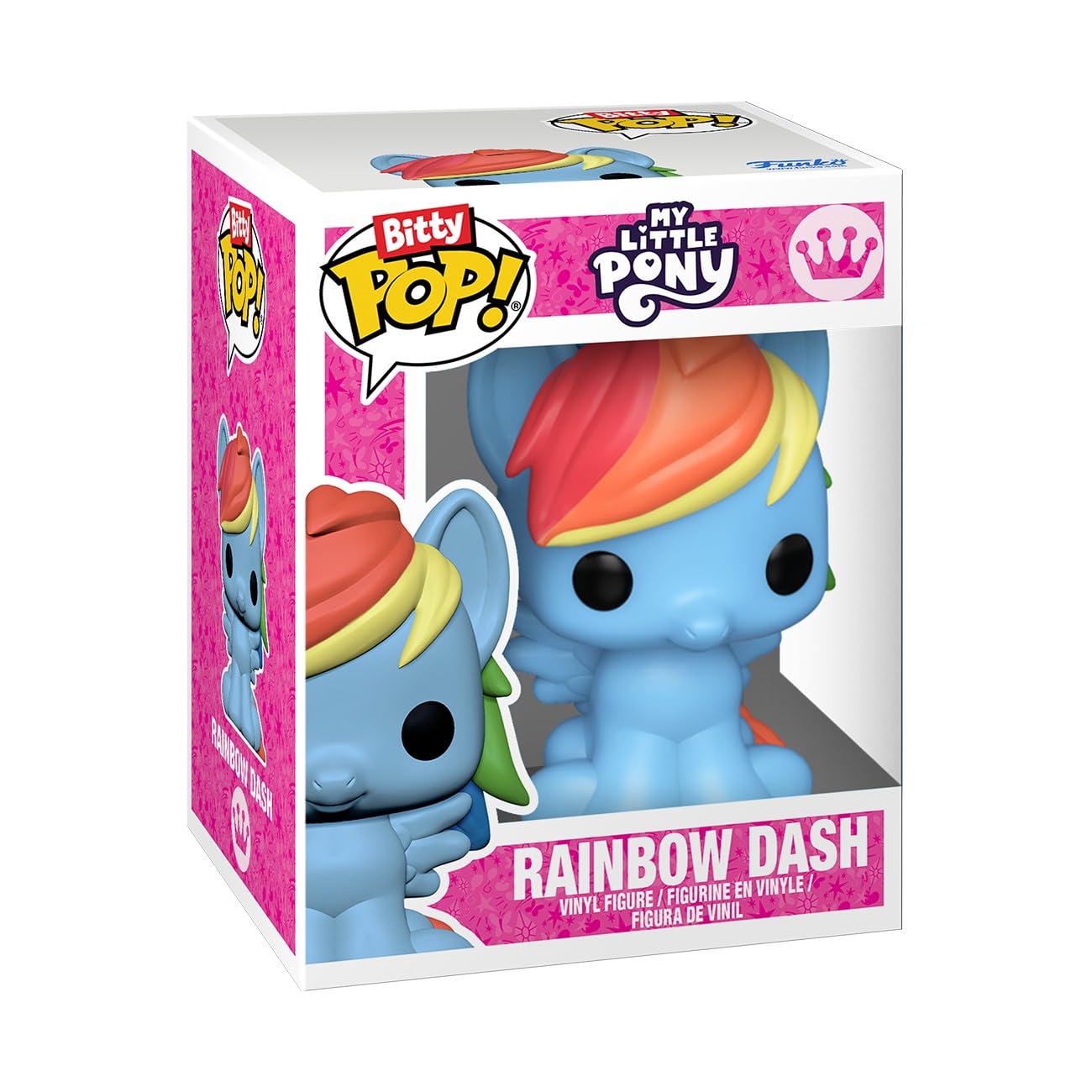 Funko Pop! Bitty: My Little Pony - Rainbow Dash, Sweetie Belle, Applejack, and Spike - 0.9 Inch (2.2 Cm) - Cartoon Collectable - Gift Idea - Stackable