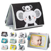 Taf Toys Tummy Time Baby Mirror Soft Baby Book with Mirror & Teether - Tummy Time Toys 0-6 Months - High Contrast Newborn Infant Toys - Ideal