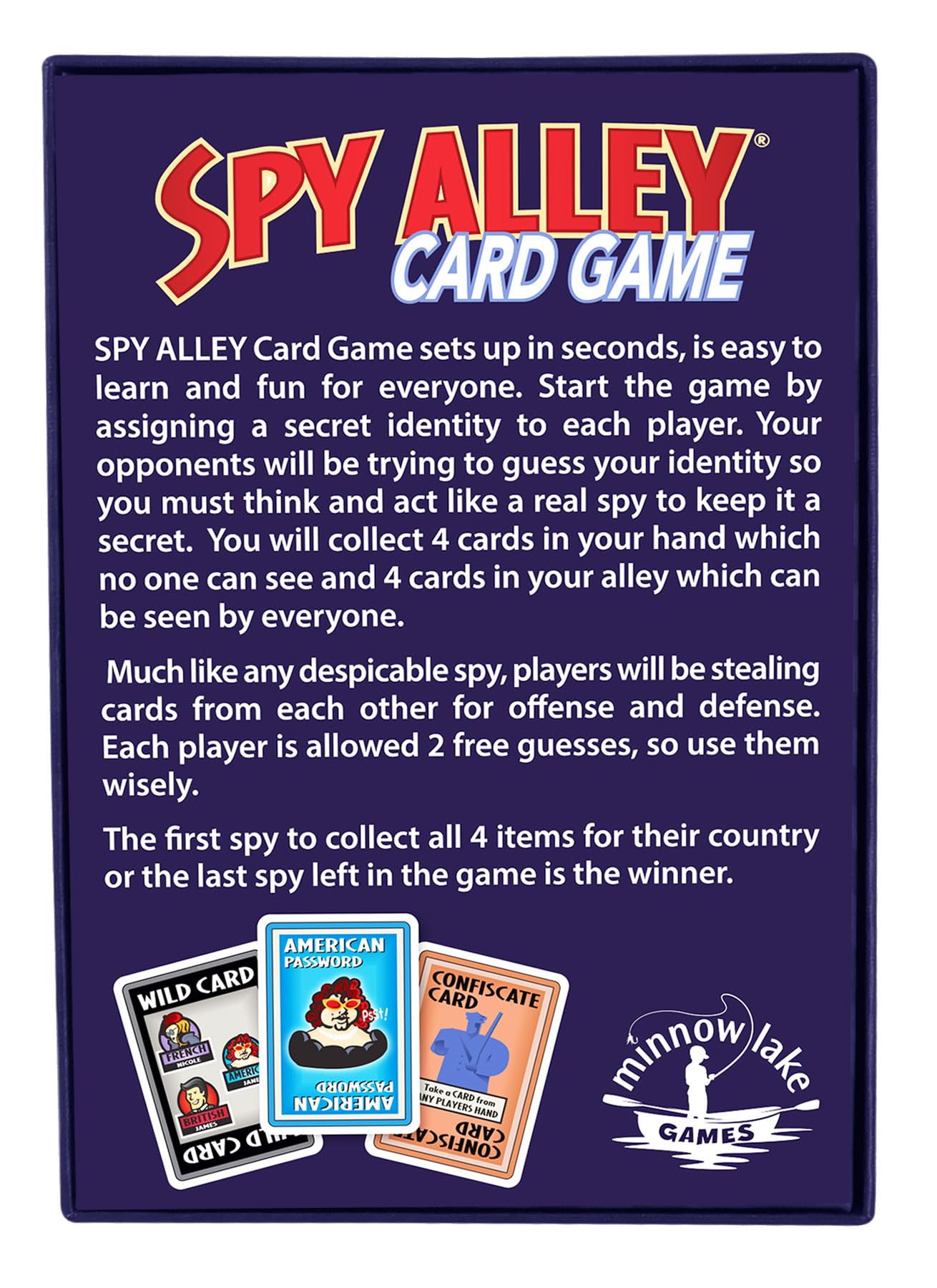 SPY ALLEY Card Game: Secret Intrigue for Kids and Adults Ages 8 and Up, Reimagined Spy Game for 2-6 Players, Mystery Games, Family Games for Kids