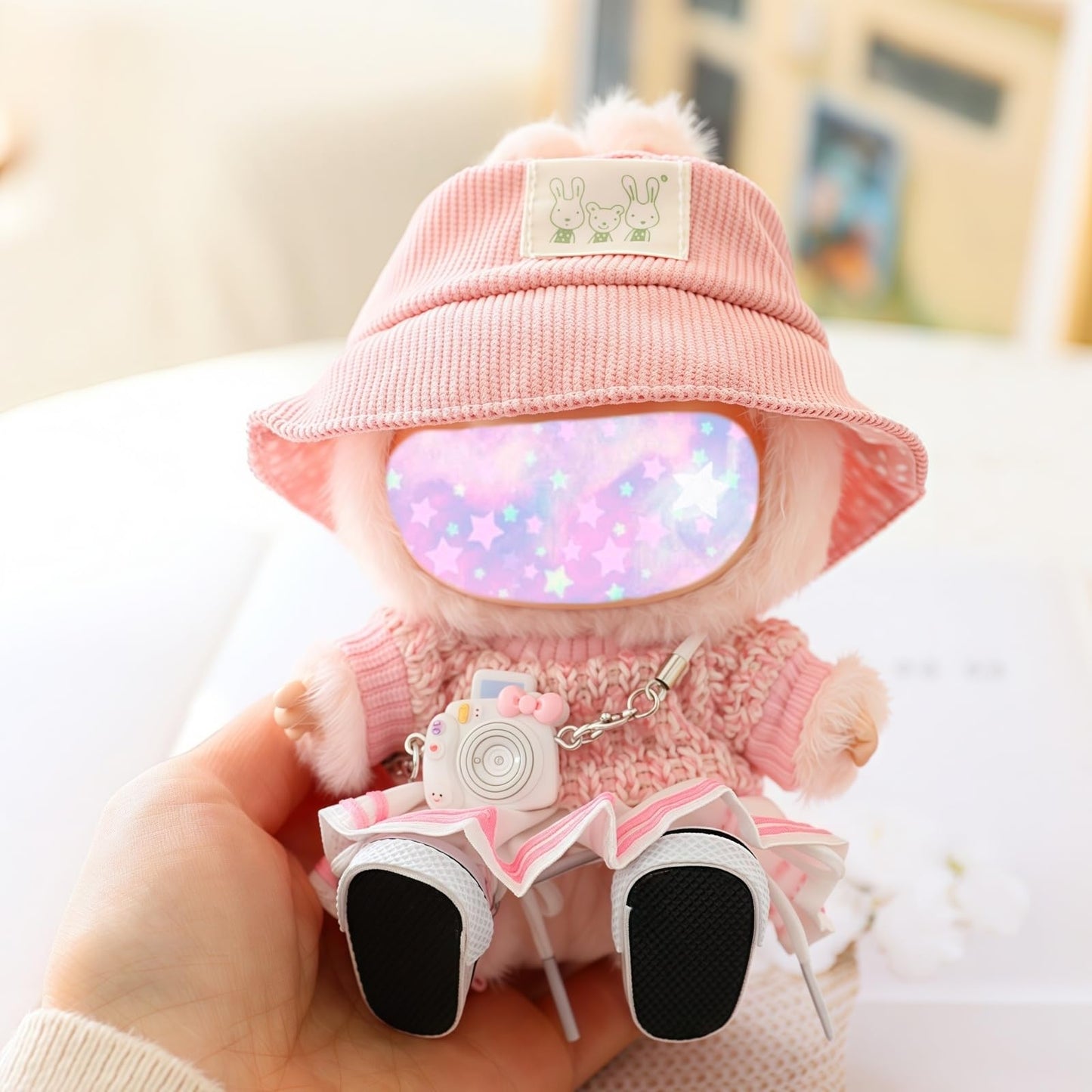 17cm Doll Clothes Set, 5 Pieces Dress Outfit Set for 6.7inch Doll Suit, Fashion Chic Hat & Clothes Accessories for 1st/2nd/3rd Gen Dolls Play &