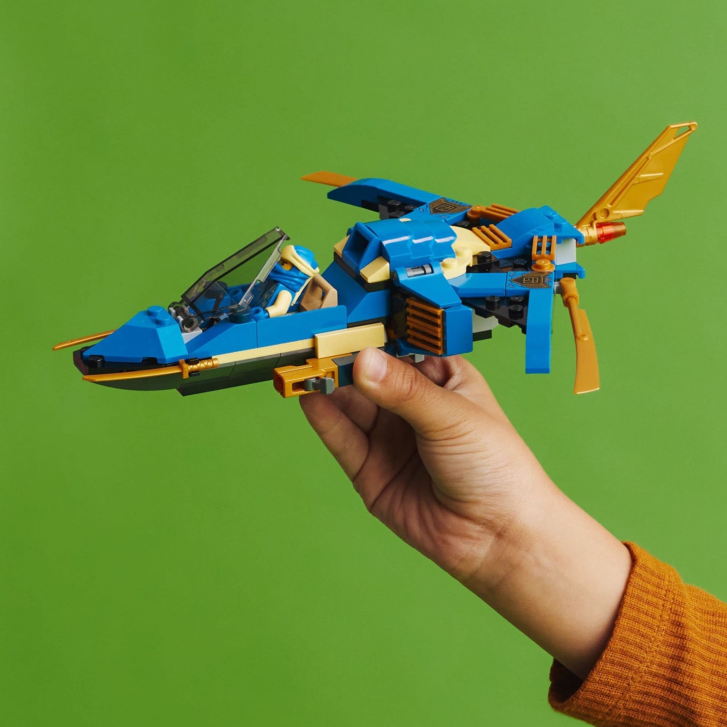 LEGO NINJAGO Jay’s Lightning Jet EVO 71784, Upgradable Toy Plane, Ninja Airplane Building Set, Collectible Birthday Gift Idea for Grandchildren, Kids