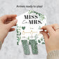Big Dot of Happiness Boho Botanical Bride - Greenery Bridal Shower and Wedding Party Game Pickle Cards - Pull Tabs 3-in-a-Row - Set of 12