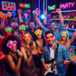 24 Packs LED Glasses for kids Glow in the dark Party Supplies ,6 LED 6 Shapes Light up Party Glasses Flashing Glow Party Favor Toys Bulk for Kids