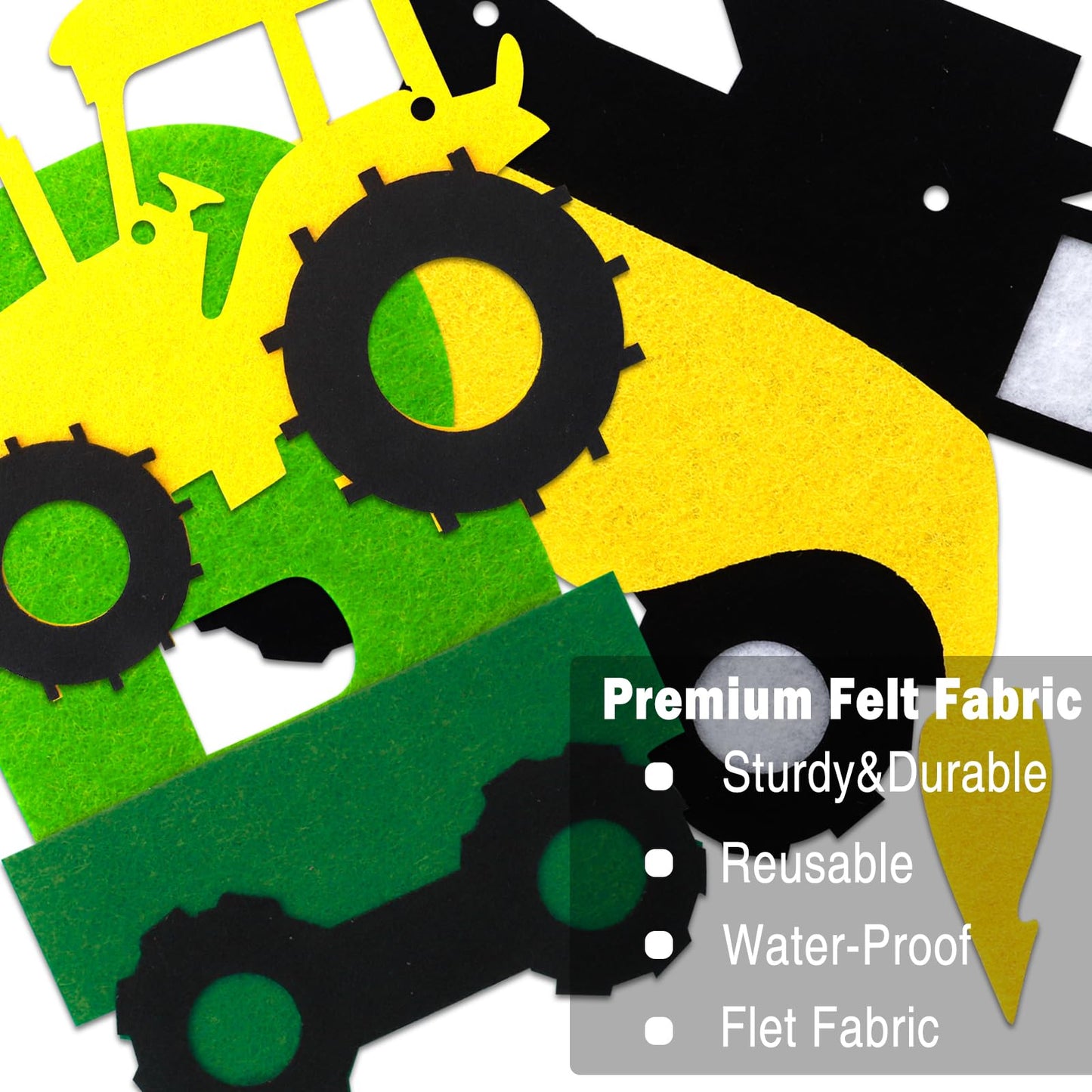 Green Tractor Birthday Banner Set with Tractor Garland Banner for Tractor Farm Themed Birthday Party Supplies Favors Decorations