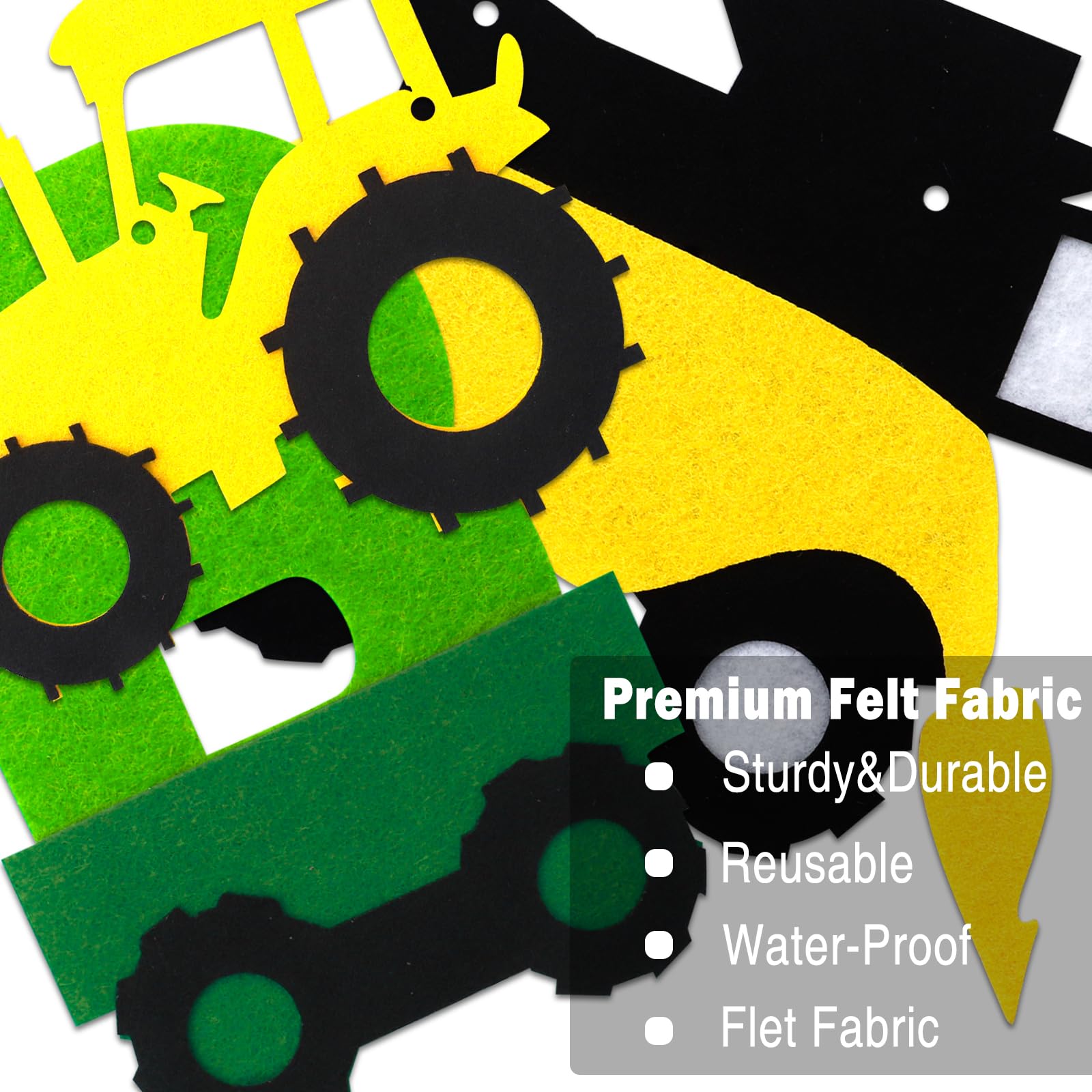 Green Tractor Birthday Banner Set with Tractor Garland Banner for Tractor Farm Themed Birthday Party Supplies Favors Decorations