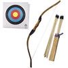 Adventure Awaits! Handmade Wooden Bow and Arrow Set w/Paracord Wrap | 10 Wood Arrows, Quiver, and 2 Targets | for Outdoor Play