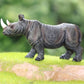 Gemini&Genius Rhino Animal Toy, Rhinoceros Figurine Toy, Wildlife World Action Figure, Great Gift, Collection, Cake Topper, Storytelling Prop and Room