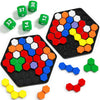 HEGYINI Genius Hives - 2-Player Hexagonal Puzzle Race | Roll Dice, Block Spaces, Solve First! | 7776 Unique Challenges, 100% Solvable | STEM Strategy