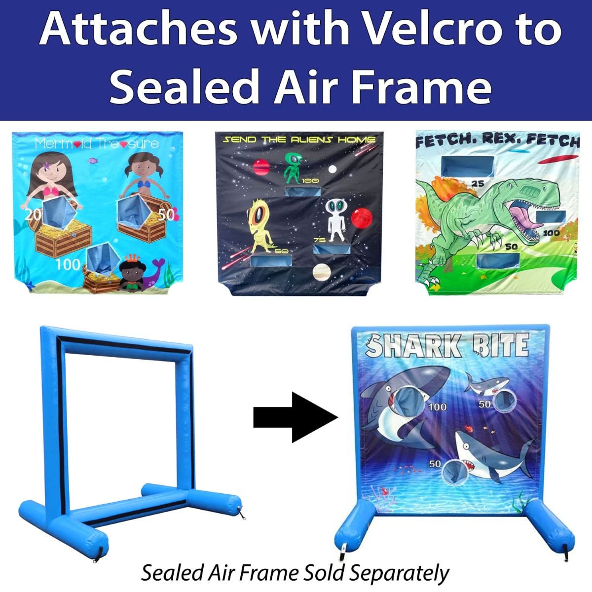 TentandTable Air Frame Game Panel ONLY, Ball & Bag Toss, Baseball Pitch
