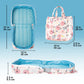 HappyVk Baby Doll Bed Set - Portable Doll Bassinet for Dolls up to 21 Inches - Pretend Play Handbag for Girls Ages 3+ Doll Accessory Playset - Pink