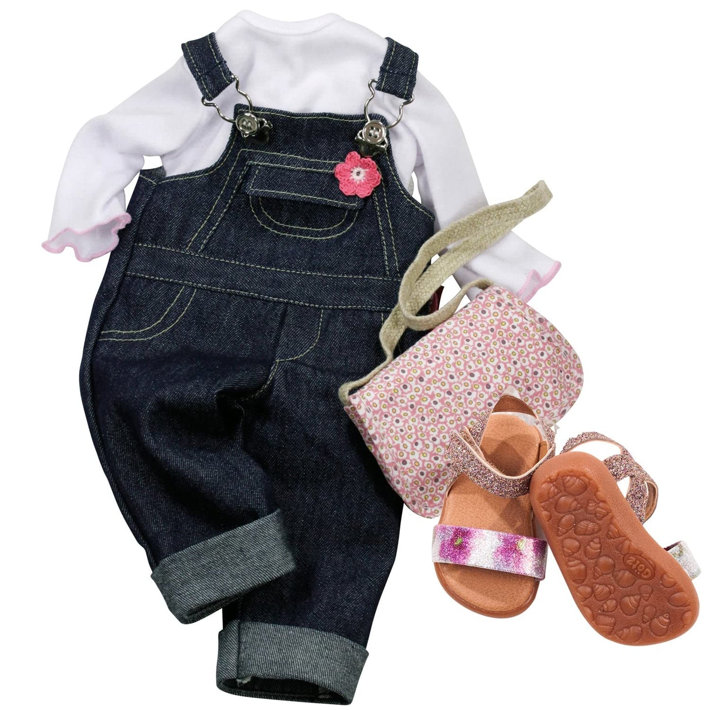 Gotz Hannah at The Ballet - 19.5" African American Poseable Doll with Extra Outfit (Denim Overalls, Shirt & Sandals) and Long Black Hair to Wash &