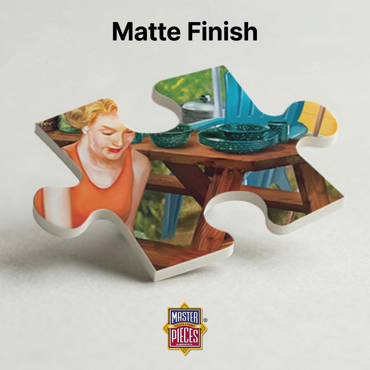 MasterPieces - 300 Piece Jigsaw Puzzle, Large EZ Grip Shapes, Leisure Lake, Fun for Adults, Seniors, Family, Kids, Non-Glare Finish, 18"x24"