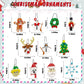 DECMIOX Christmas Ornaments Building Set, 11-in-1 Christmas Tree, Wreath, Santa, Reindeer, Gingerbread, Polar Bear, Snowflake, 2025 Xmas Holiday