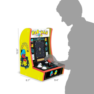 Arcade1Up Pac-Man Countercade Countertop Arcade Machine with 3 Retro Games, 7" LCD Screen and Full Size Real Feel Joysticks and Buttons
