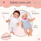 LullaBaby - 14-inch Realistic Baby Twin Dolls - Fair Skin Tones & Blue Eyes - Soft Bodies & Removable Outfits - Hat, Headband & Pacifier Accessories