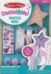 Melissa & Doug Created By Me! Paint & Decorate Your Own Wooden Princess Wand Craft Kit, Pink Princess Crafts Great for Rainy Days, Toys for Kids Ages