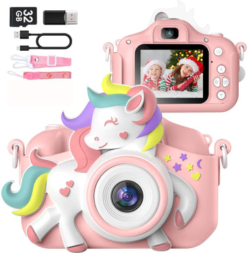 Kids Camera for 3-8 Years Old Toddlers Childrens Boys Girls Selfie Camera 20 MP HD 1080P IPS Screen Dual Digital Toy Camera for Kids Christmas