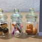 3pc Miniature Food Cookie Chocolate Cake Dollhouse Donut Candy Bread in Clear Glass Mini Bottle fruit #MF063