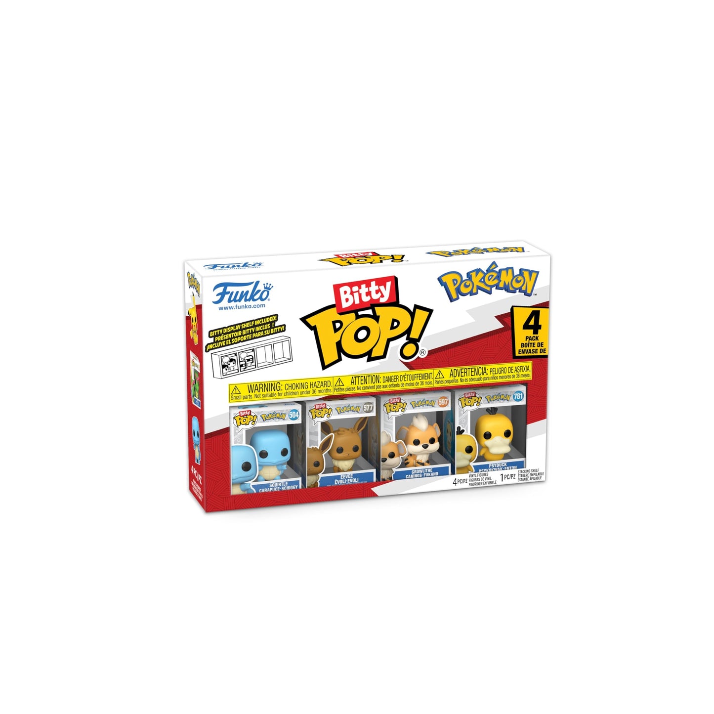Funko Bitty POP! 4 Pack: Pokemon - Squirtle, Eevee, Growlithe, Psyduck