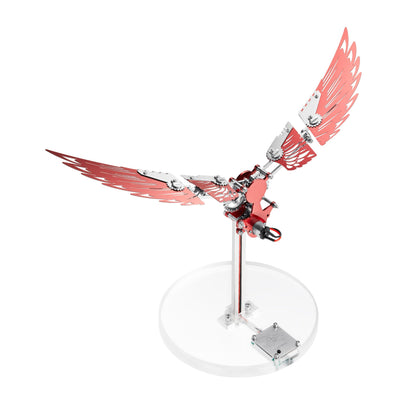 LONGPIN Flying Wings 3D Metal Puzzle Kit - Mechanical Biomimetic Wings with Micro Motor, DIY Kinetic Sculpture for Adults, Precision Electroplating