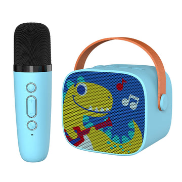 Snowall Dinosaur Karaoke Machine for Kids,Portable Bluetooth Speaker with Wireless Microphone,Kids Music Player Toys for Boys,3,4, 5, 6, 7, 8+ Years