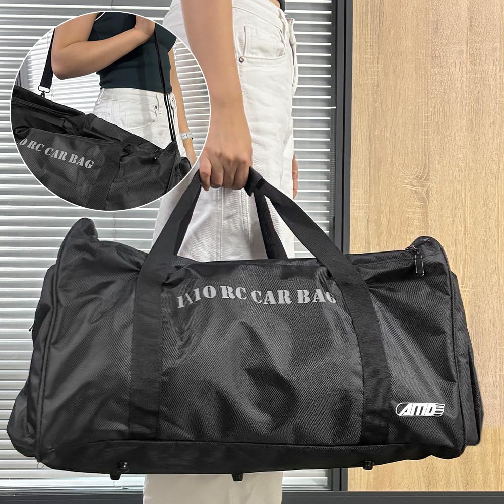 GLOBACT RC Car Bag with Bottom Partition for 1/8 1/10 RC Crawler Truck Car