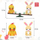 Nubee Easter Bunny and Chick Building Set, Cute Animal Rabbit Chicken Sitting on The See-Saw, Perfect for Easter Basket Toys Gifts for Kids Boys or