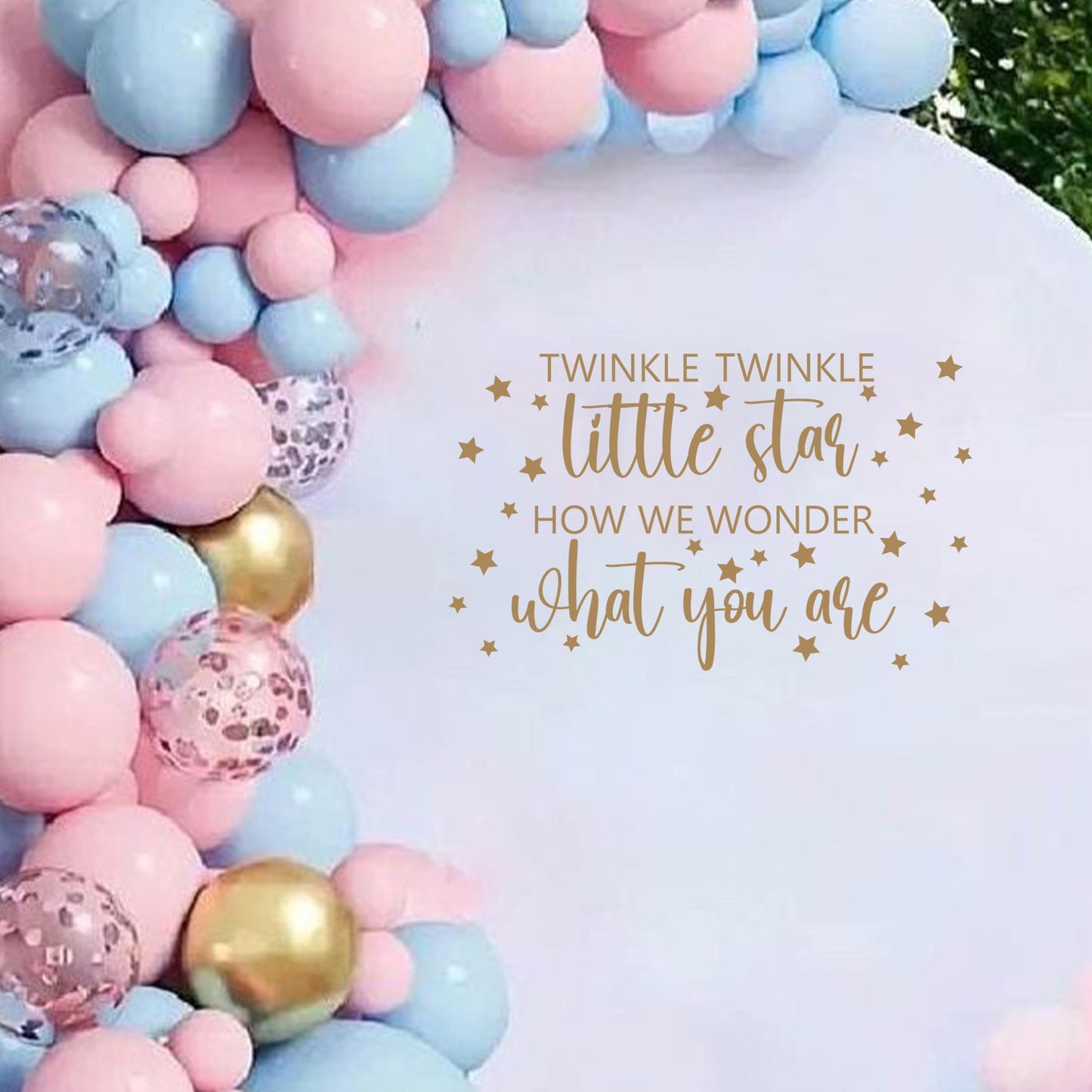 CANTLY Twinkle Twinkle Little Star How We Wonder What You are Wall Decal