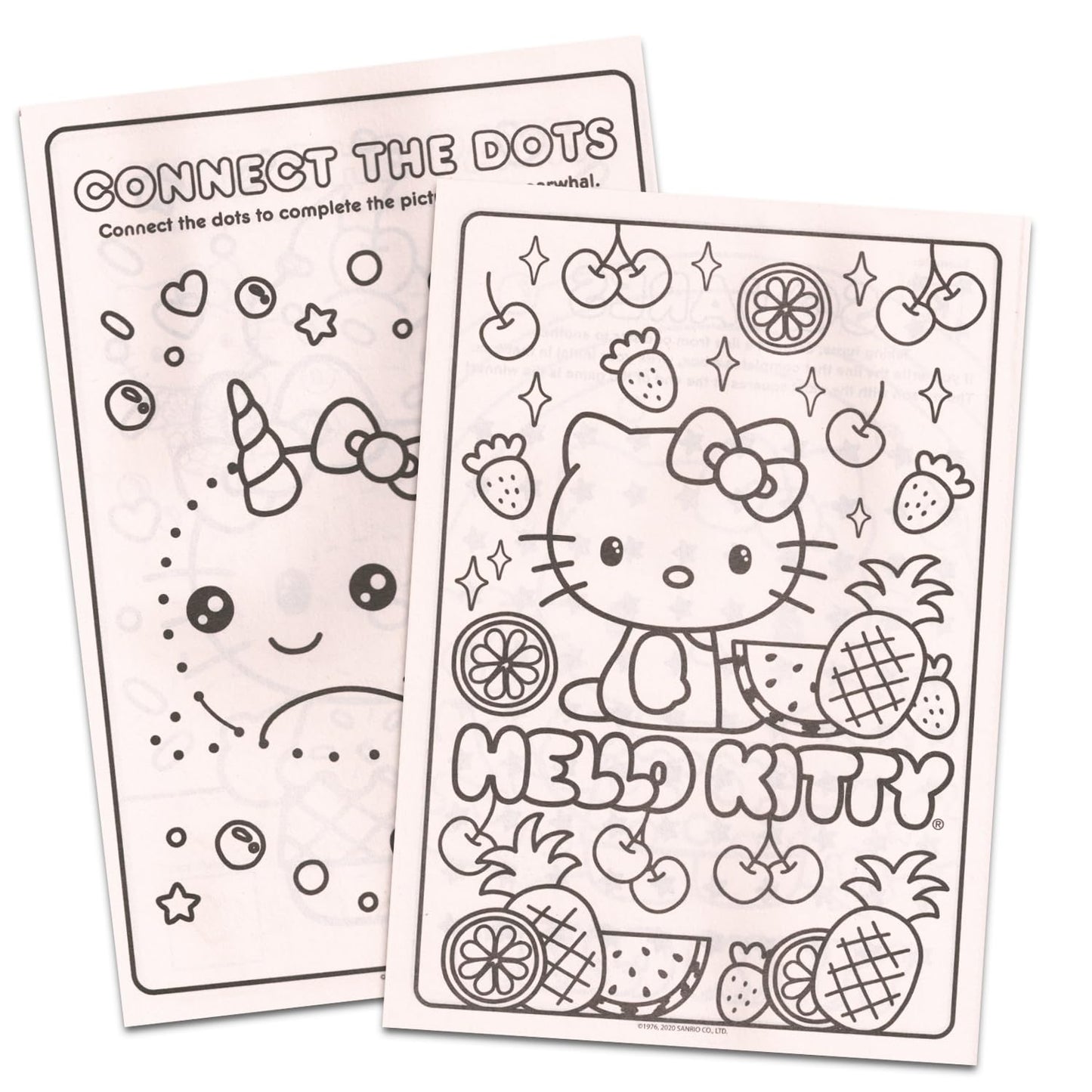 Hello Kitty Coloring and Activity Books Super Set ~ 4 Hello Kitty Books, Stickers, and Beach Kids Door Hanger