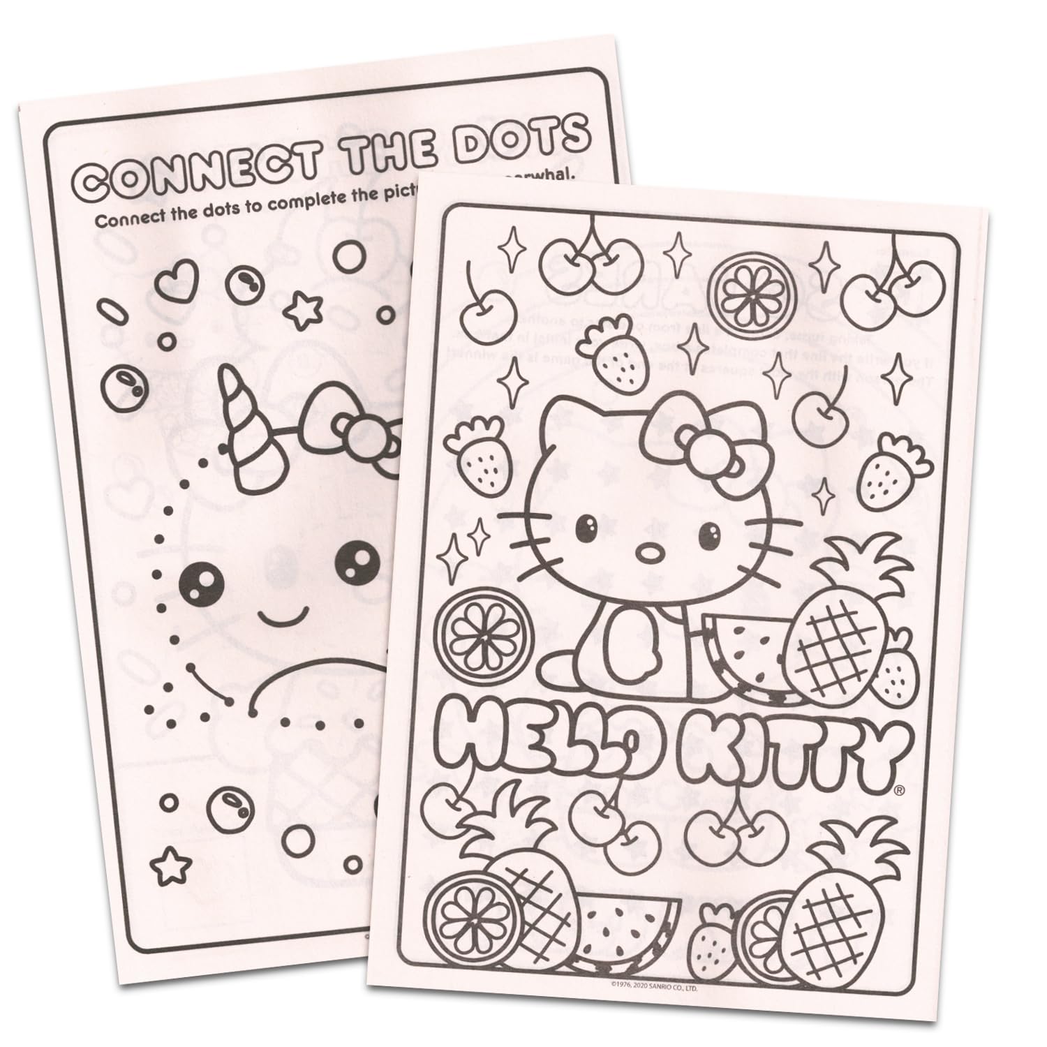 Hello Kitty Coloring and Activity Books Super Set ~ 4 Hello Kitty Books, Stickers, and Beach Kids Door Hanger