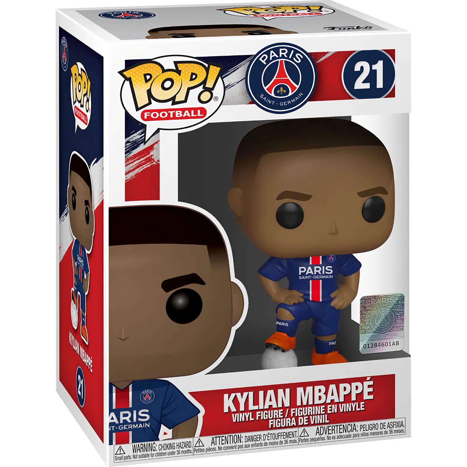 K y l i a n M b a p p é [S a i n t G e r m a i n ]: Fun ko P o p ! Football Vinyl Figurine Bundle with 1 Compatible 'ToysDiva' Graphic Protector