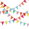 HESTYA 42 Pieces Colorful Pennant Banner Flag Multicolor Bunting String Triangle Banner Pennants for Birthdays Classroom School Carnival Garland