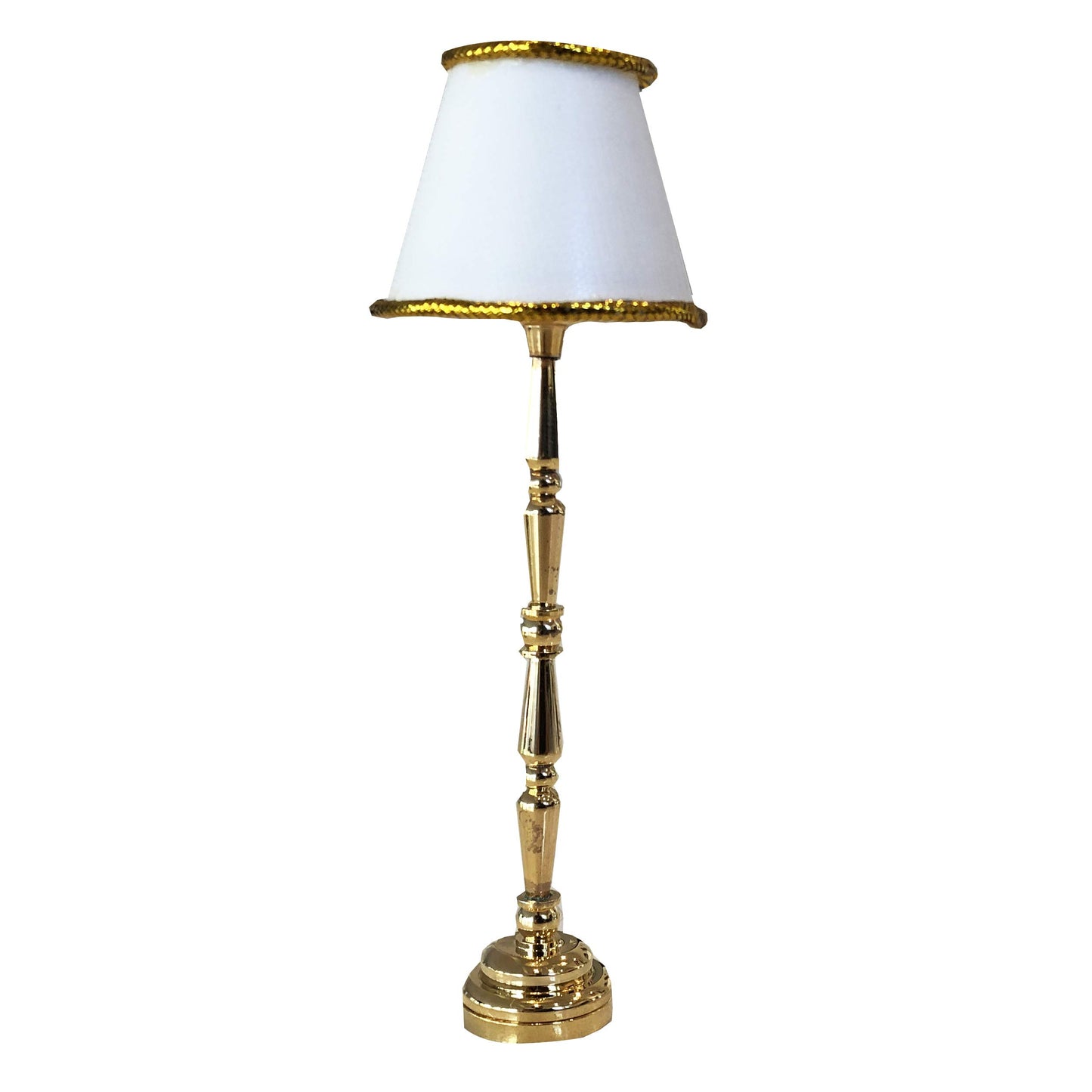 Miniature Dollhouse Floor Lamp, LED Battery-Operated Light, Functional Dollhouse Furniture Accessory