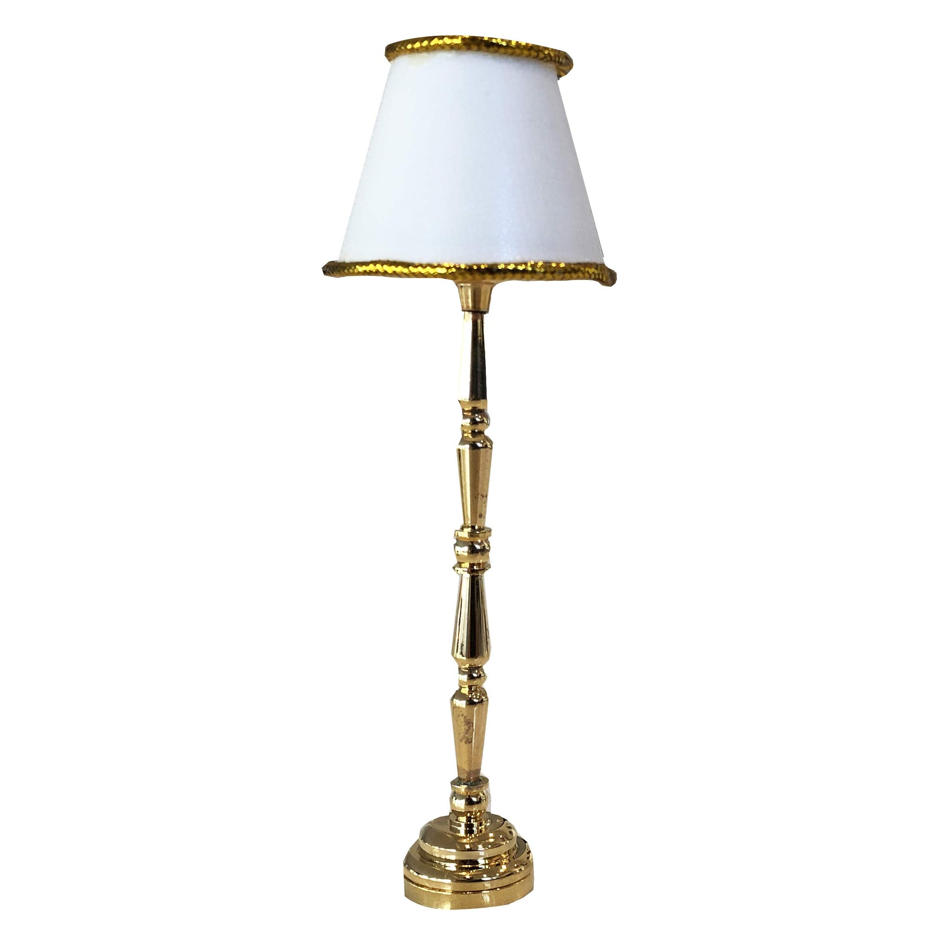Miniature Dollhouse Floor Lamp, LED Battery-Operated Light, Functional Dollhouse Furniture Accessory