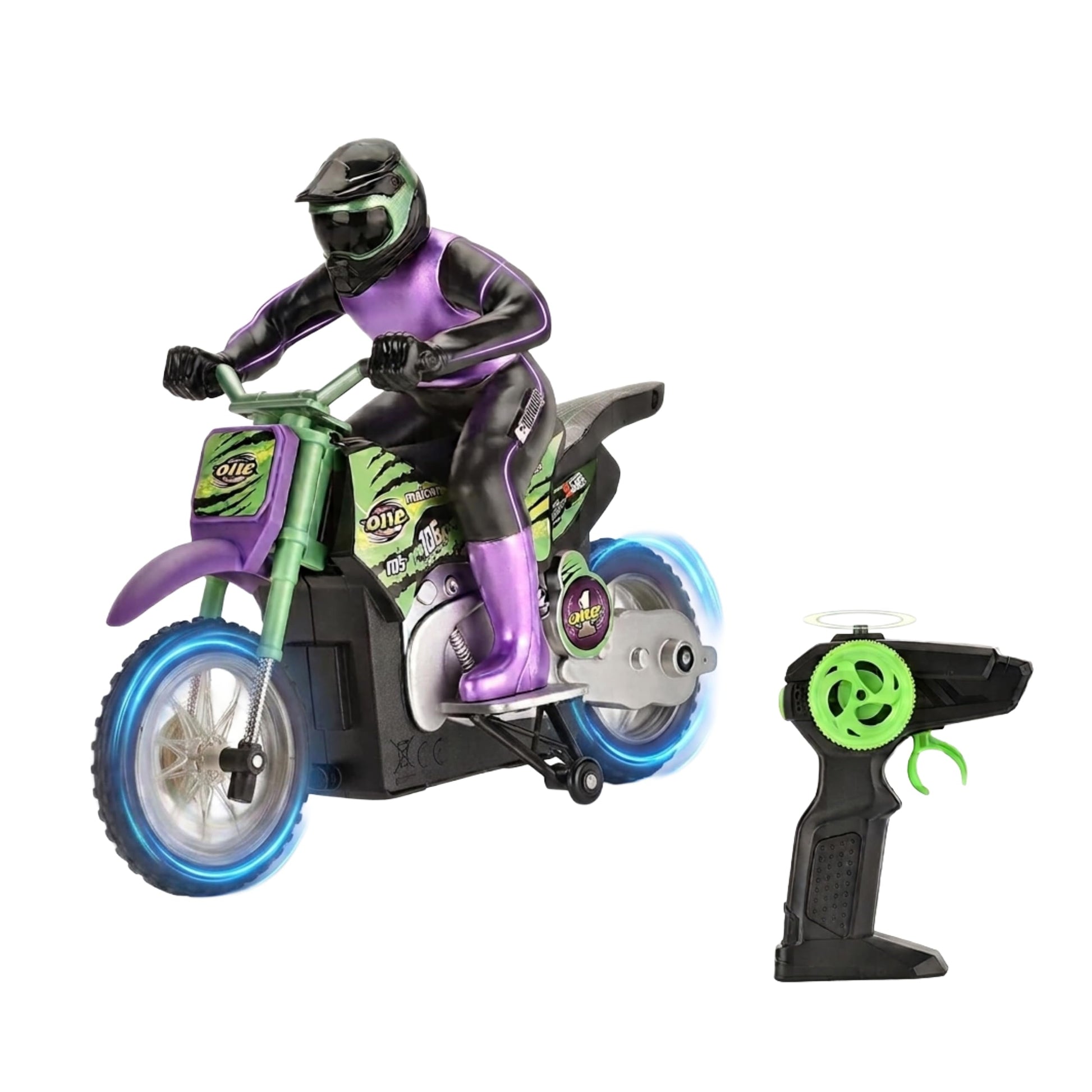 VINDSPEED RC Motorcycle, Speeds Up to 12 km/h, Self-Balancing Design, RC Dirt Bike with Drift & Skid Stunts, Electric Bike Kids with Fast