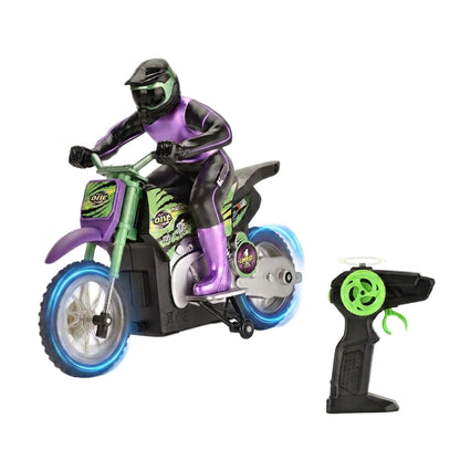 VINDSPEED RC Motorcycle, Speeds Up to 12 km/h, Self-Balancing Design, RC Dirt Bike with Drift & Skid Stunts, Electric Bike Kids with Fast