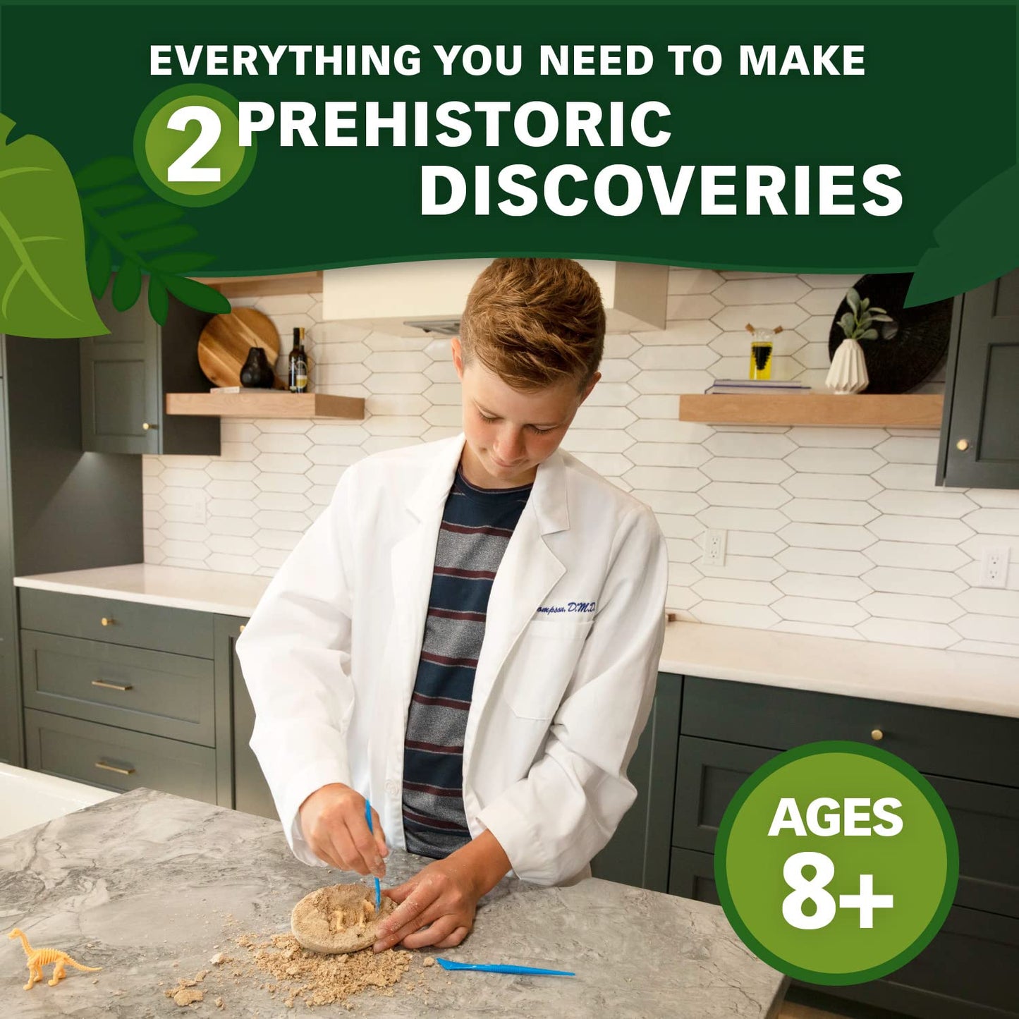 MindWare Dino Egg Dig Kit, Make 2 Giant Eggs