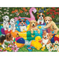 Bits and Pieces 300 Piece Puzzles for Adults - There's Pups in Our Wading Pool - 300 Large Pieces 18" x 24" Jigsaw Puzzles, Lab Puppies in Pool, No 2