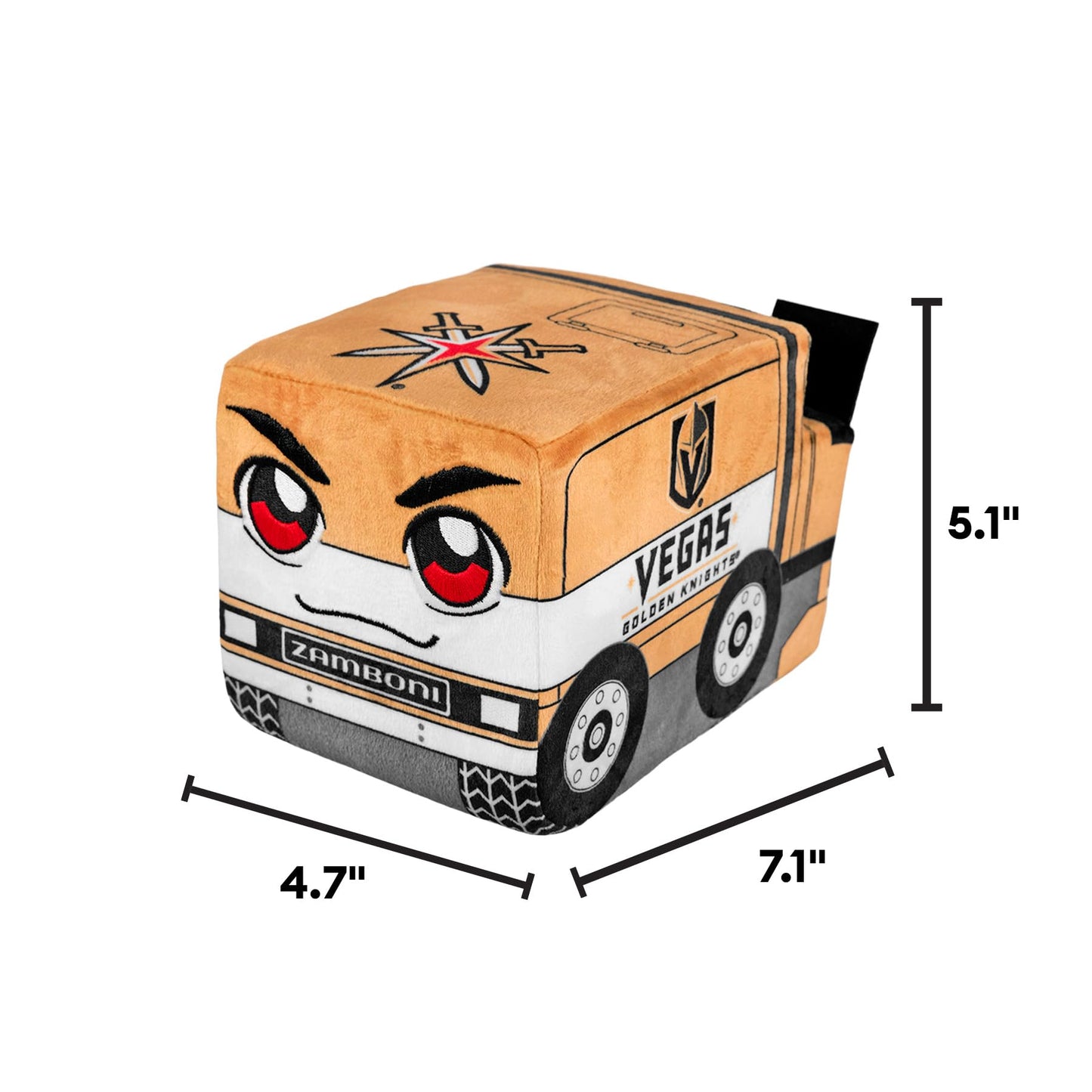 Bleacher Creatures Vegas Golden Knights Zamboni 7" NHL Kuricha Plushie - Soft Inspired Plush